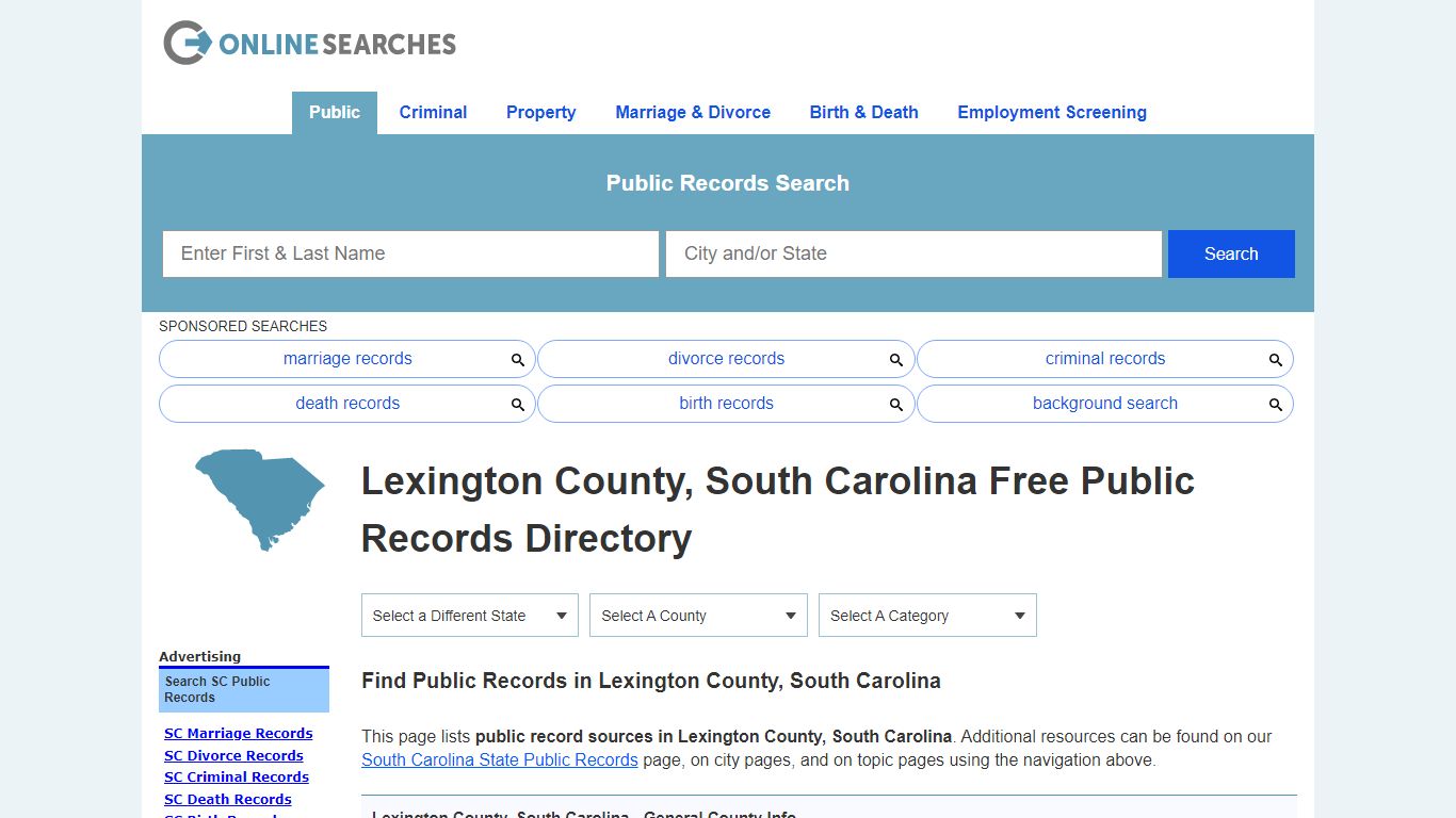 Lexington County, South Carolina Free Public Records Directory