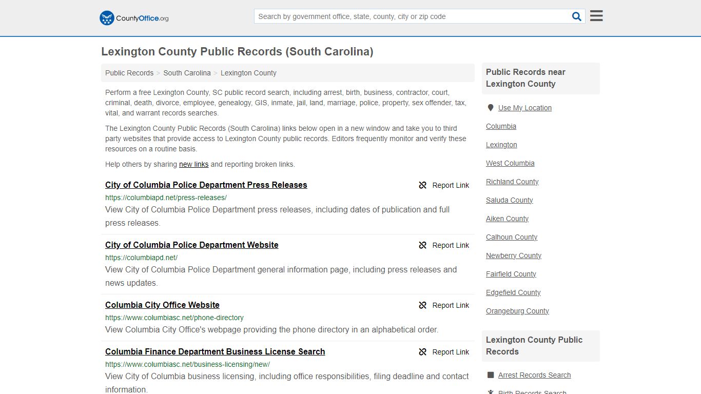 Lexington County Public Records (South Carolina) - County Office