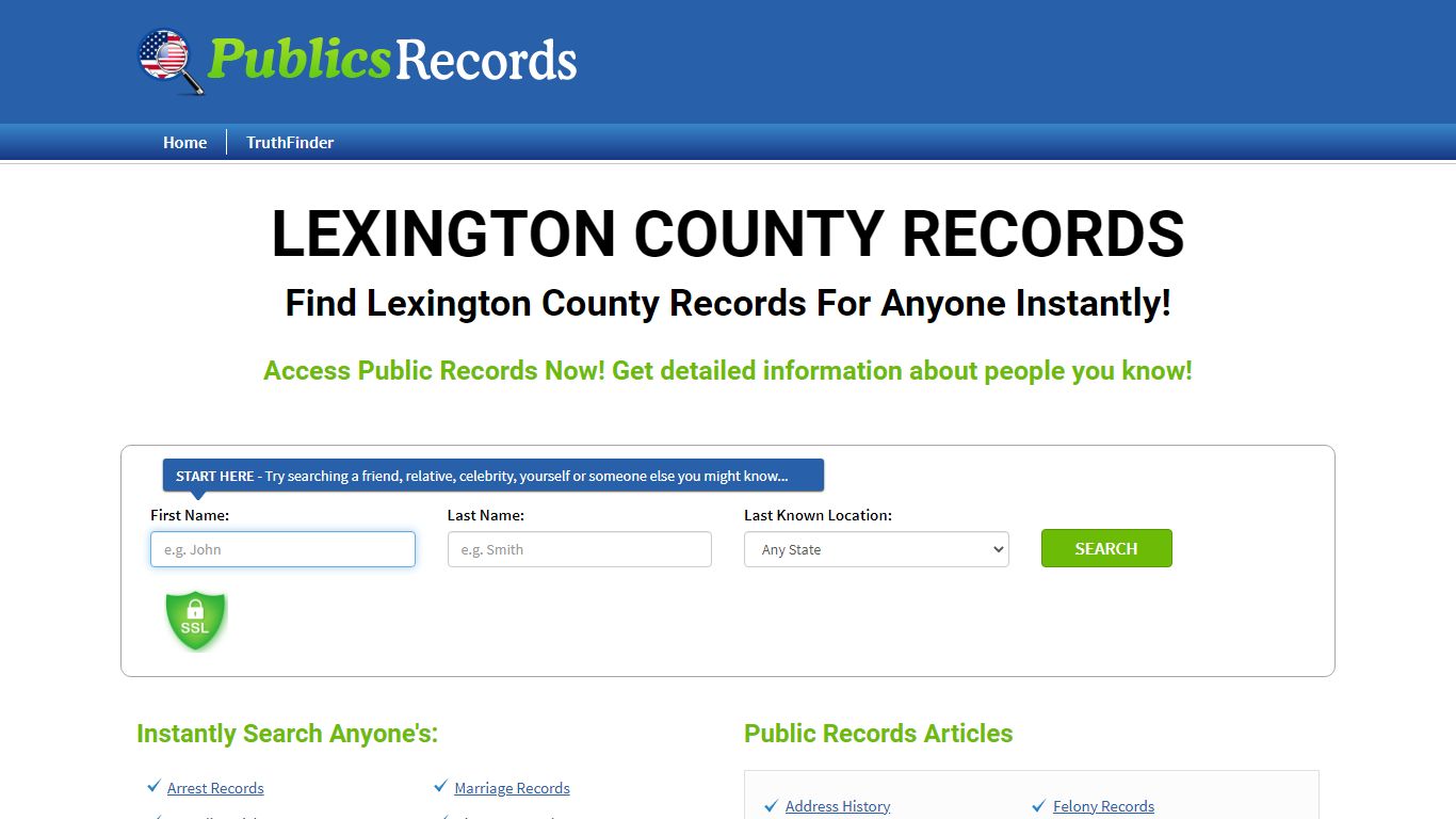 Find Lexington County Records For Anyone