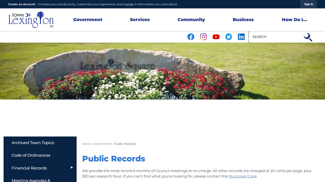 Public Records | Lexington, SC